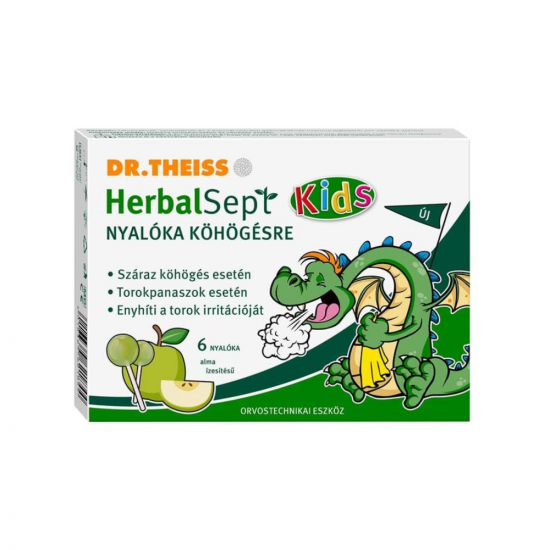 HERBALSEPT NYALÓKA KÖHÖGÉSRE ALMA ÍZESÍTÉSŰ- 6X HERBALSEPT NYALÓKA KÖHÖGÉSRE ALMA ÍZESÍTÉSŰ- 6X